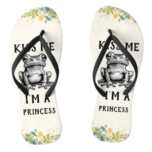 Tongs Kiss Me I'm A Princess Flip Flops