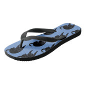 Tongs Kitty Voices Black Cat Motif Blue (Incliné)