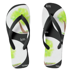Tongs km peinture d'arbre sandales