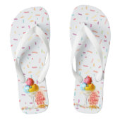 Tongs La crème glacée rend tout mieux la plage (Semelle)