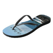 Tongs La vie commence à la retraite, naviguer l'océan bl (Incliné)