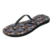 Tongs Labrador noir période festive de Noël (Incliné)