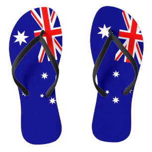 Tongs Lanières minces adultes avec drapeau australien
