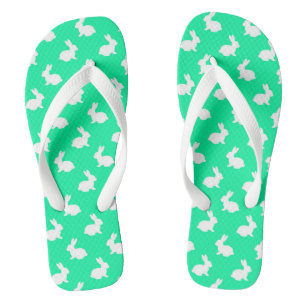 Tongs lapins vert menthe