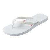 Tongs larges blanc rouge zen (Incliné)