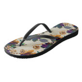 Tongs L'automne laisse les couleurs royales (Incliné)