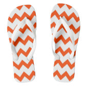 Tongs Le chevron design orange et blanc du zigzag (Semelle)
