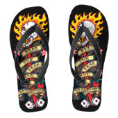 Tongs Le crâne flammé craint (Semelle)