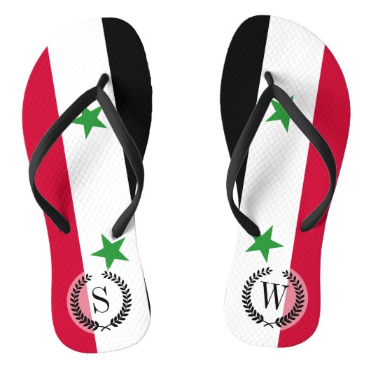 Tongs Le drapeau de la Syrie (Semelle)