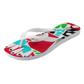 Tongs Le nid d’oiseaux - Crimson Red Grey (Incliné)