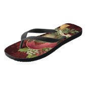 Tongs Le Père Noël vous souhaite un joyeux Noël (Incliné)