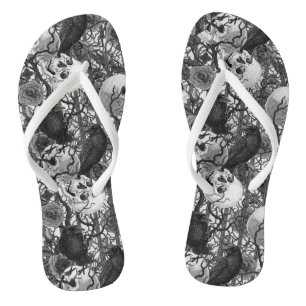 Tongs Le secret du corbeau. Illustration gothique sombre