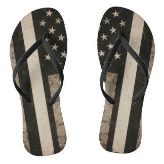 Tongs Légère ligne blanche Flip Flops du drapeau américa