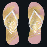 Tongs Les Gourmandises des sandales L'élégance du design<br><div class="desc">La Fête De La Mariée Mariage Délivre Des Flip-Flops. Le design "Elegant Gold and Black". Envoyez un texto ou non, c'est à vous de décider ! Merveilleux à acheter pour vous-même et/ou de grands cadeaux de mariée ou d'autres occasions de célébration! Bon appétit !!! Personnaliser en changeant le texte. Choisissez...</div>