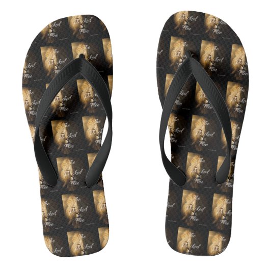 Tongs Les méchants fuient les proverbes 28:1 KJV NOIR To (Semelle)