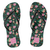 Tongs L'été fleurit rose Floral Monogramme (Semelle)