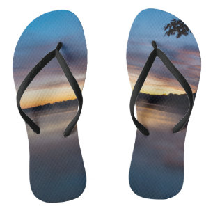 Tongs Lever de soleil d'automne sur le lac Springfield