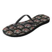 Tongs Lévrier en neige à Noël (Incliné)