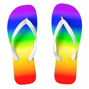 Tongs LGBT Rainbow Pride drapeau Ombre rayures de dégrad