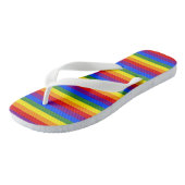 Tongs LGBTQ Pride Rainbow Stripe Motif (Incliné)