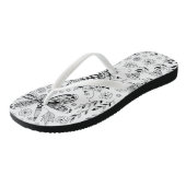Tongs libellules et fleurs (Incliné)