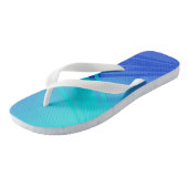 Tongs Lignes Abstraites bleues et Turquoises (Incliné)