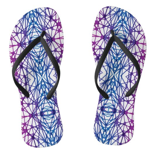 Tongs Lignes croisées lumineuses 01 x4 pb Blanc BG (Semelle)