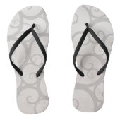 Tongs Lignes de courbes grises (Semelle)