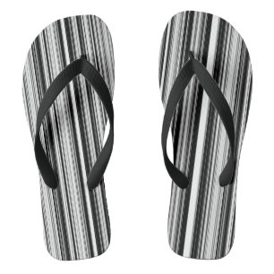 Tongs Lignes noires et blanches