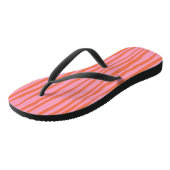 Tongs Lignes ondulées verticales rétro - pastel orange e (Incliné)
