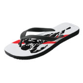 Tongs Ligue de Justice | Flash Running Noir Pop Art (Incliné)