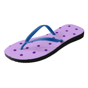 Tongs Lilas Violet Lavande Luxuriant à pois