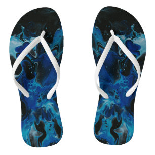Tongs Liquide psychédélique bleu foncé