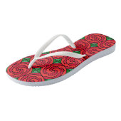 Tongs Lit de roses rouges (Incliné)
