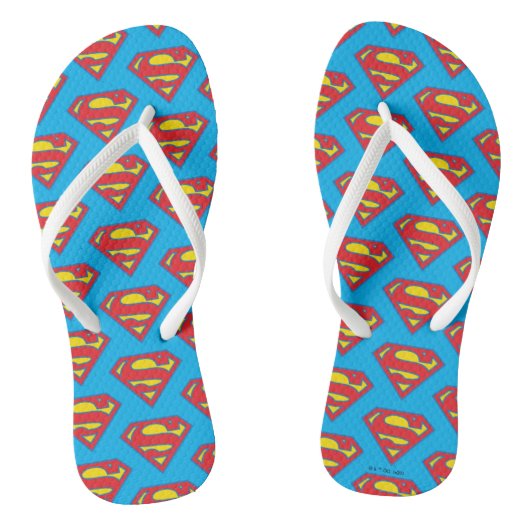 Tongs Logo classique Supergirl avec fond bleu (Semelle)