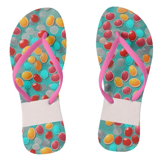 Tongs Logo espace gelée haricot art Slim Strap " (Semelle)