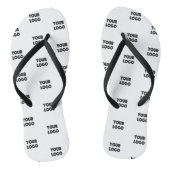 Tongs Logo simple à répéter | Blanc (Semelle)