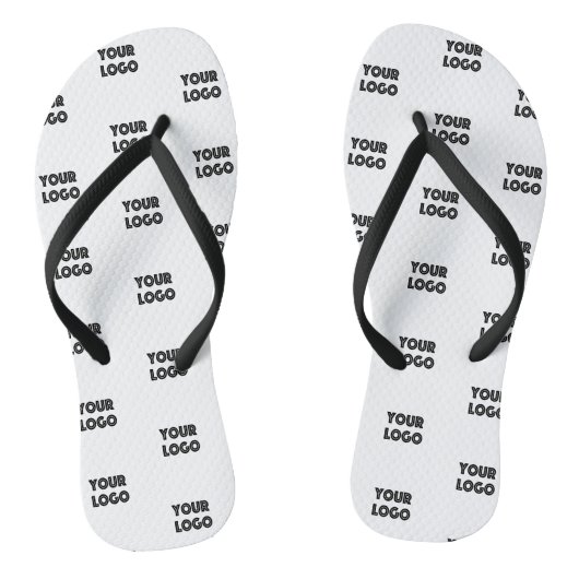 Tongs Logo simple à répéter | Blanc (Semelle)