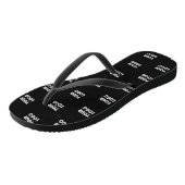 Tongs Logo simple à répéter | Noir (Incliné)