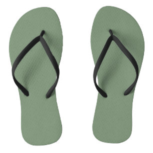 Tongs London Frost Muted Green Solid Color Print, Terre