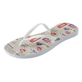 Tongs Londres Thème Motif sans couture avec cabines télé (Incliné)