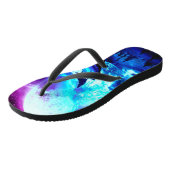 Tongs Loup coloré hurlant (Incliné)