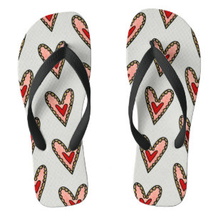 Tongs Love Heart Flip Flops Chaussures ( Arrière - plan 