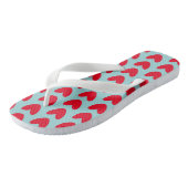 Tongs Love Heart Flip Flops Plage Chaussures (Incliné)