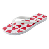 Tongs Love Heart Flip Flops Plage Chaussures (Incliné)