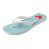 Tongs Love Heart Flip Flops Plage Chaussures (Incliné)
