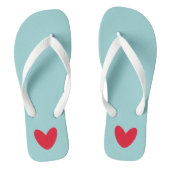 Tongs Love Heart Flip Flops Plage Chaussures (Semelle)