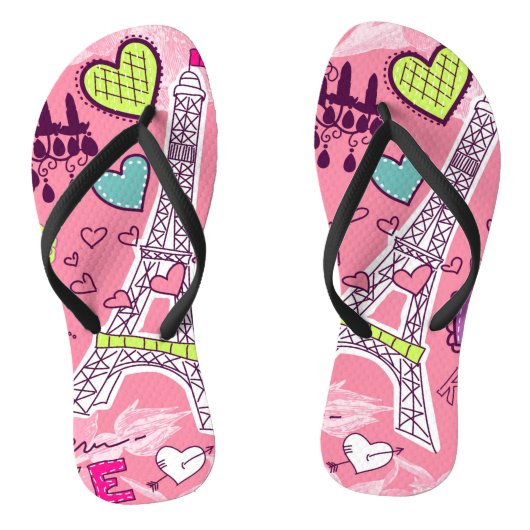 Tongs Love Paris France Pink (Semelle)