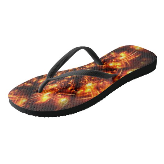 Tongs Lumières à étincelles dorées (Incliné)