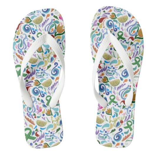 Tongs Lyme Lime Sensibilisation Flip Flops Vert Ruban (Semelle)